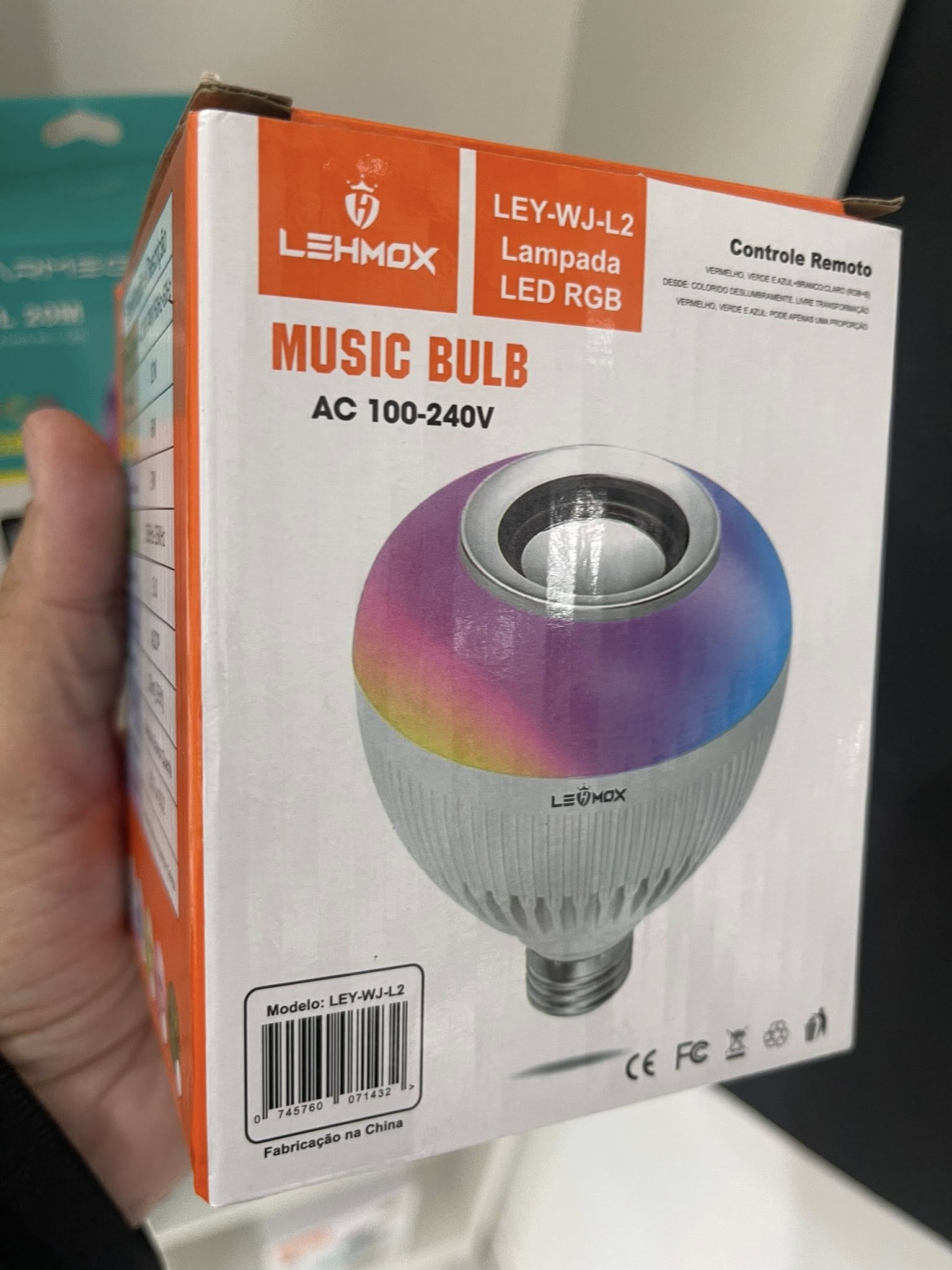 Lâmpada LED RGB Music Bulb LEHMUX